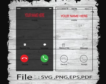 Phone screen SVG / Phone screen has a call/ Monogram clip art file digital