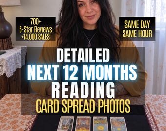 12-Month Psychic Reading | Month-by-Month Love, Career and Life Forecast | Year Ahead Tarot Predictions & Guidance | Real Spread Photos