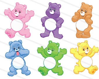 Care Bears png bundle, Blank Bears digital file for sublimation and/or printing