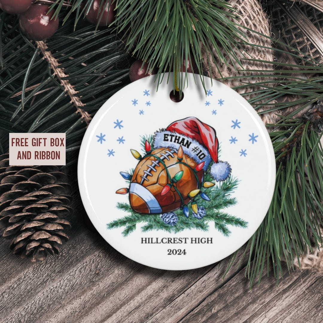 thumbnail image 2 of USA MADE Personalized Christmas Flag American Football Santa 2 of 9