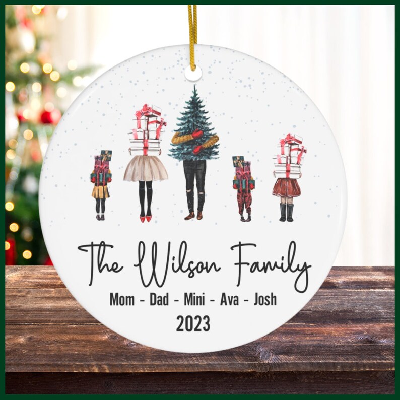Custom Family Christmas Ornaments, Personalized Family Keepsake