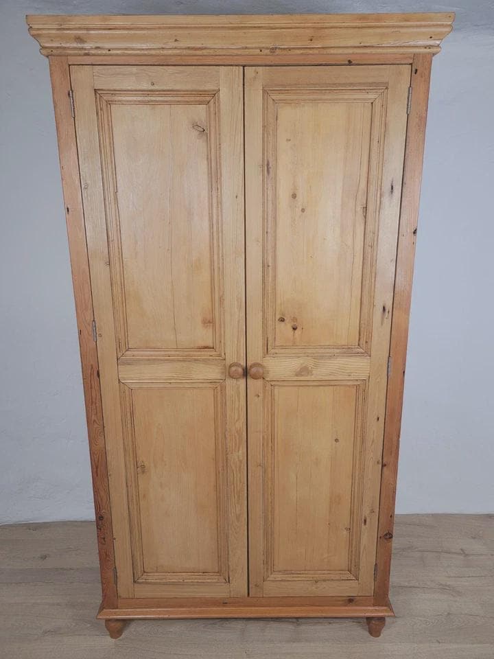 Victorian Pine Farmhouse Wardrobe 19th C Antique