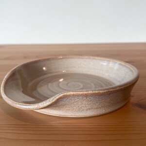 Textured peach handmade spoon rest