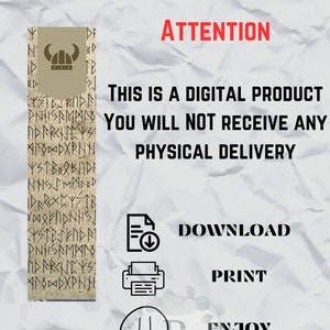 Viking Themed Bookmarks Printable Bookmarks Valhalla Ragnarok Digital ...