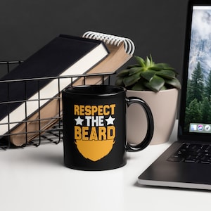 Respektieren Sie den Bart-Becher, Bart-Liebhaber-Tasse, lustiges Bart-Geschenk, Bart-Enthusiasten-Kaffeebecher, Bart-Stolz-Becher, Geschenk für bärtige Männer