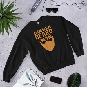 Ginger Beard Man Sweatshirt, Beard Lover Hoodie, Funny Beard Gift, Beard Enthusiast Sweat, Beard Jumper, Gift For Bearded Men