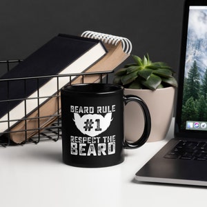 Beard Rule 1 Respect The Beard Mug, Beard Enthusiast Cup, Funny Beard Quote, Beard Lover Coffee Mug, Bearded Men Gift, Beard Pride