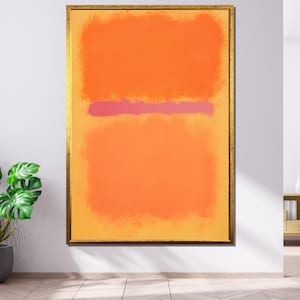 Rothko Orange and Pink Canvas, Abstract Color Field Art, Modern Minimalist Painting, Wall Art Decor, Ready to Hang