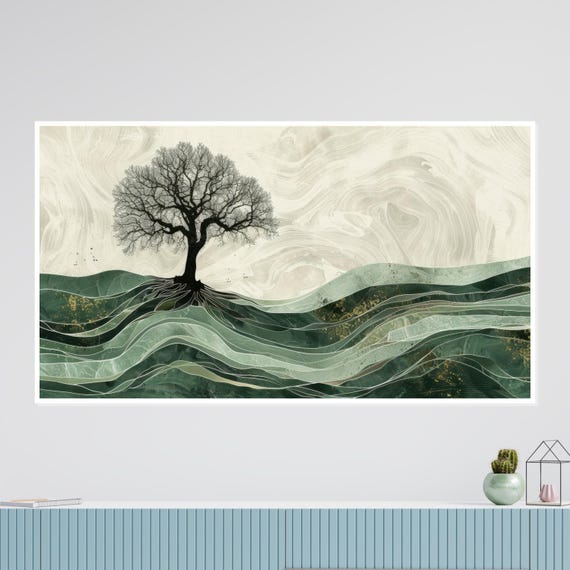 Image of a tree of life in classic oil painting style Poster by Pflugart