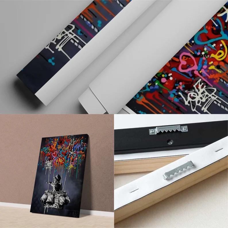 Rich Duck Canvas, Money Bath Duck Art, Cartoon Wall Art, Pop Art Canvas Design, Dollar Cartoon Print, Ready To Hang Decor, Funny Wall Art