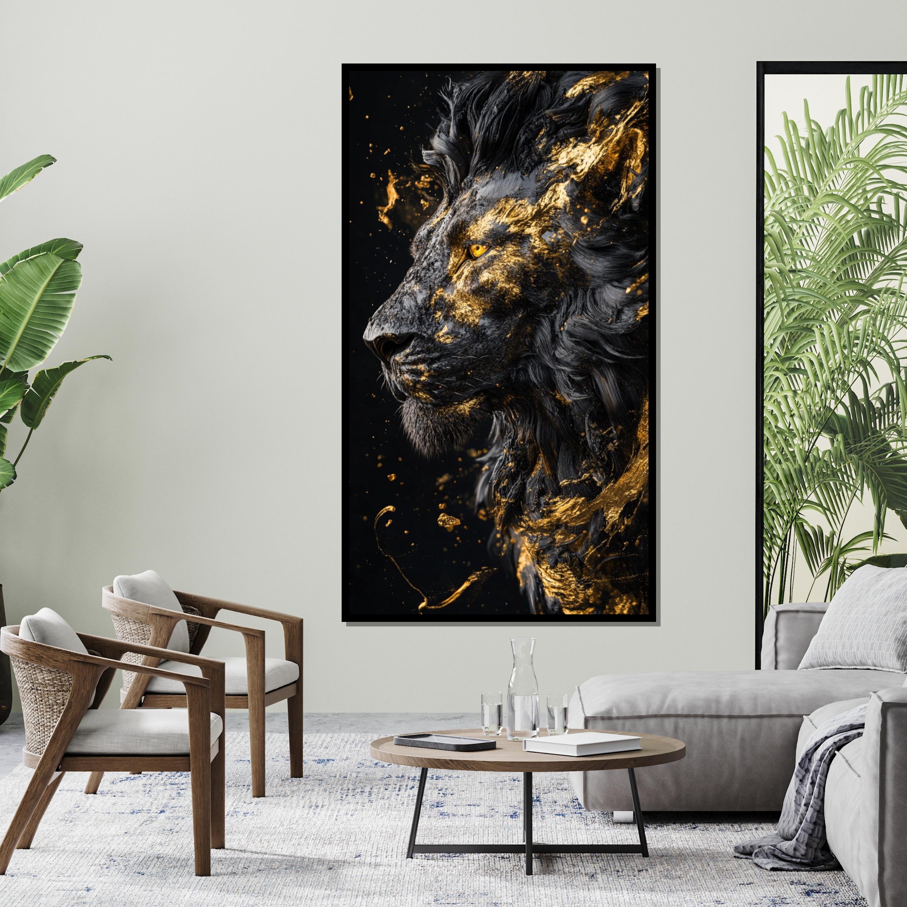 Golden Lion Premium CANVAS Art main image 0