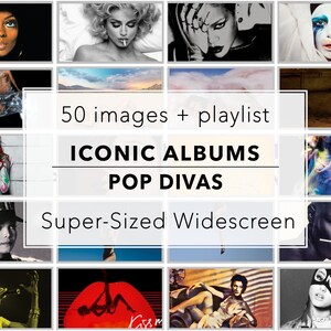 Ikoniskt Pop Diva-konstpaket för Samsung Frame TV | Omedelbara digitala nedladdningar | UHD 4K 16:9 horisontellt albumomslag
