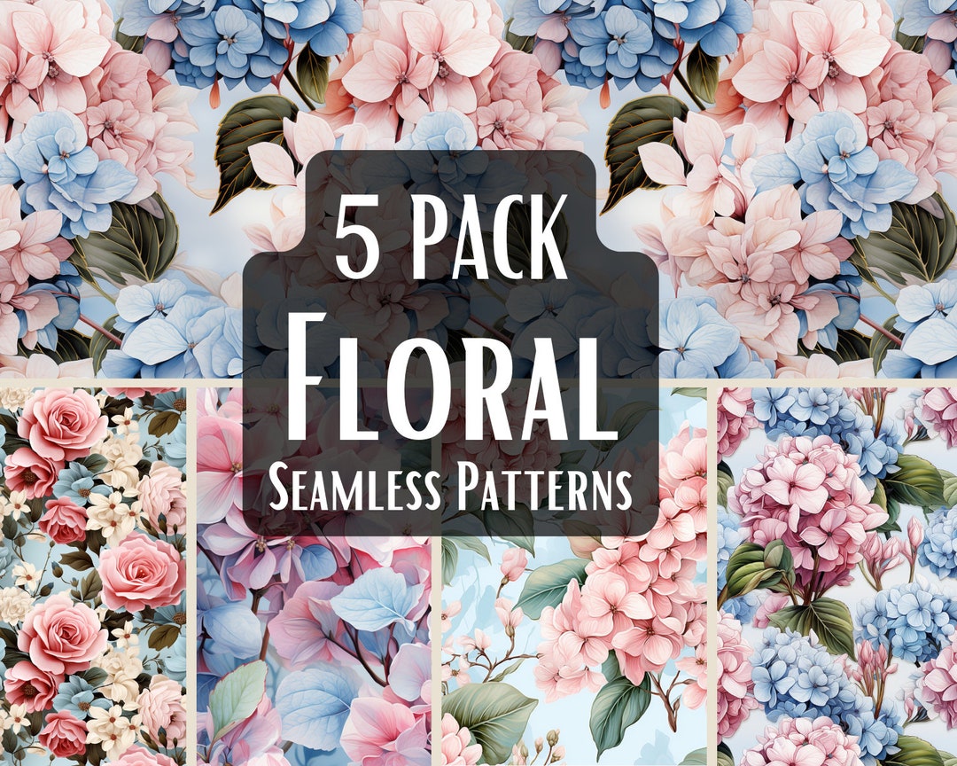 Floral Seamless Pattern Digital Prints Sublimation Wedding Digital ...
