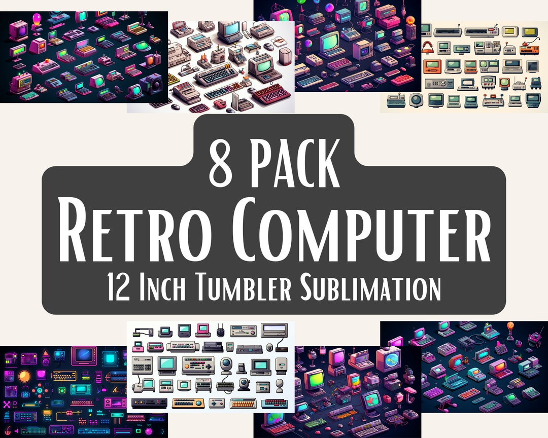 Retro Computer Sublimation Tumbler Wrap for 12 Inch Tumbler Etsy
