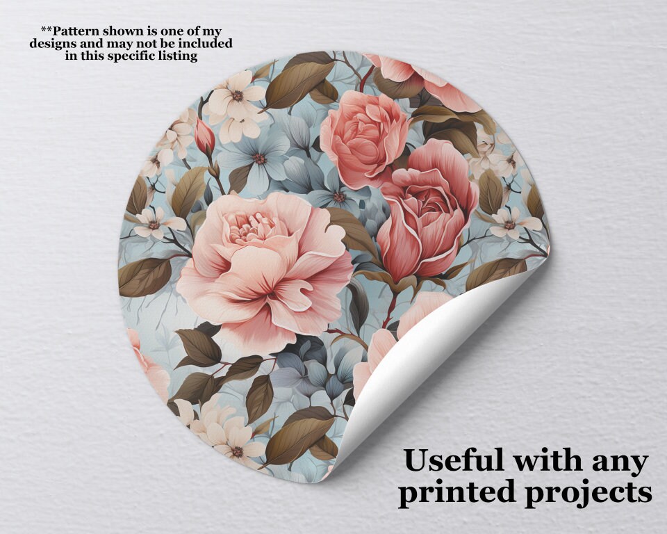 Mushroom Seamless Pattern Digital Print for Digital Paper and Print on