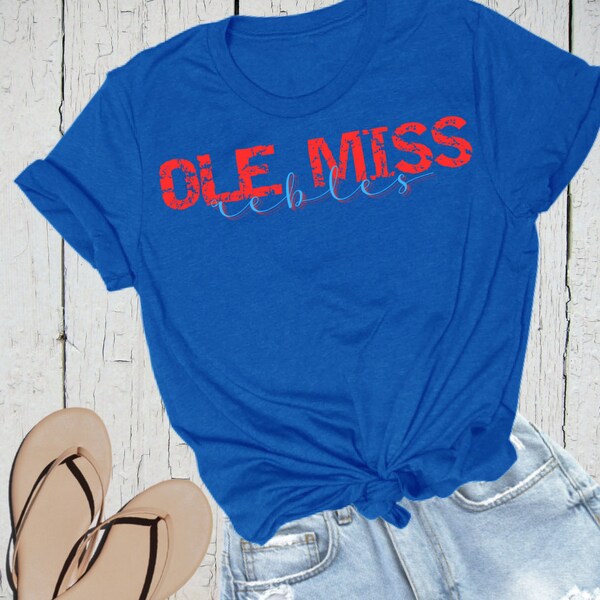 Ole Miss SEC Digital Shirt design, PNG