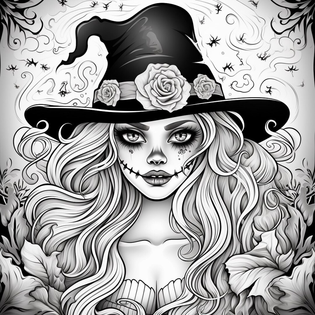 Spooky Halloween Coloring Page Instant Download, Fun & Easy for Kids