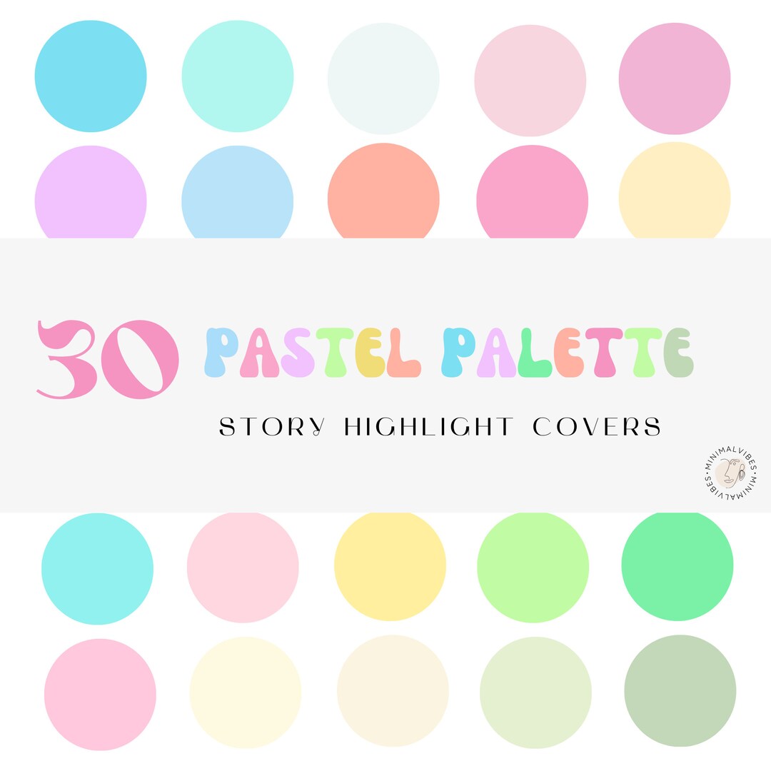 30 Pastel Instagram Highlight Covers Pastel Tones Highlight Etsy