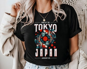 Koi Fish Tokyo Japan Shirt, Koi Japanese Graphic Tee Japan Style Tshirt Japanese Street Shirt Japanese Streetwear Anime Japon T-shirt Gift