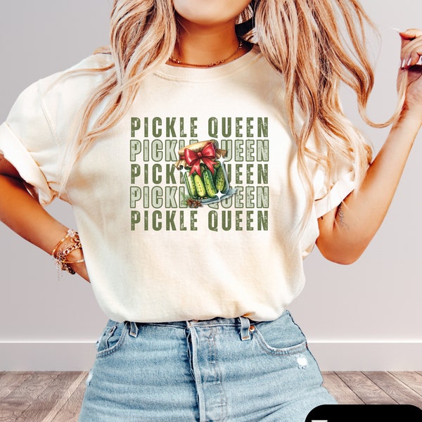 Pickle Girl Comfort Colors Shirt Dill Pickle Tshirt Women Vintage Pickle Jar Design Tee Viral Pickle T-Shirt Cotton Pickle Lover Foodie Gift