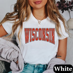 Wisconsin State Shirt, Wisconsin T-shirt WI Shirt Midwest T Shirt Wisconsin Tee College Apparel Wisconsin Gifts United States Name Shirt Top