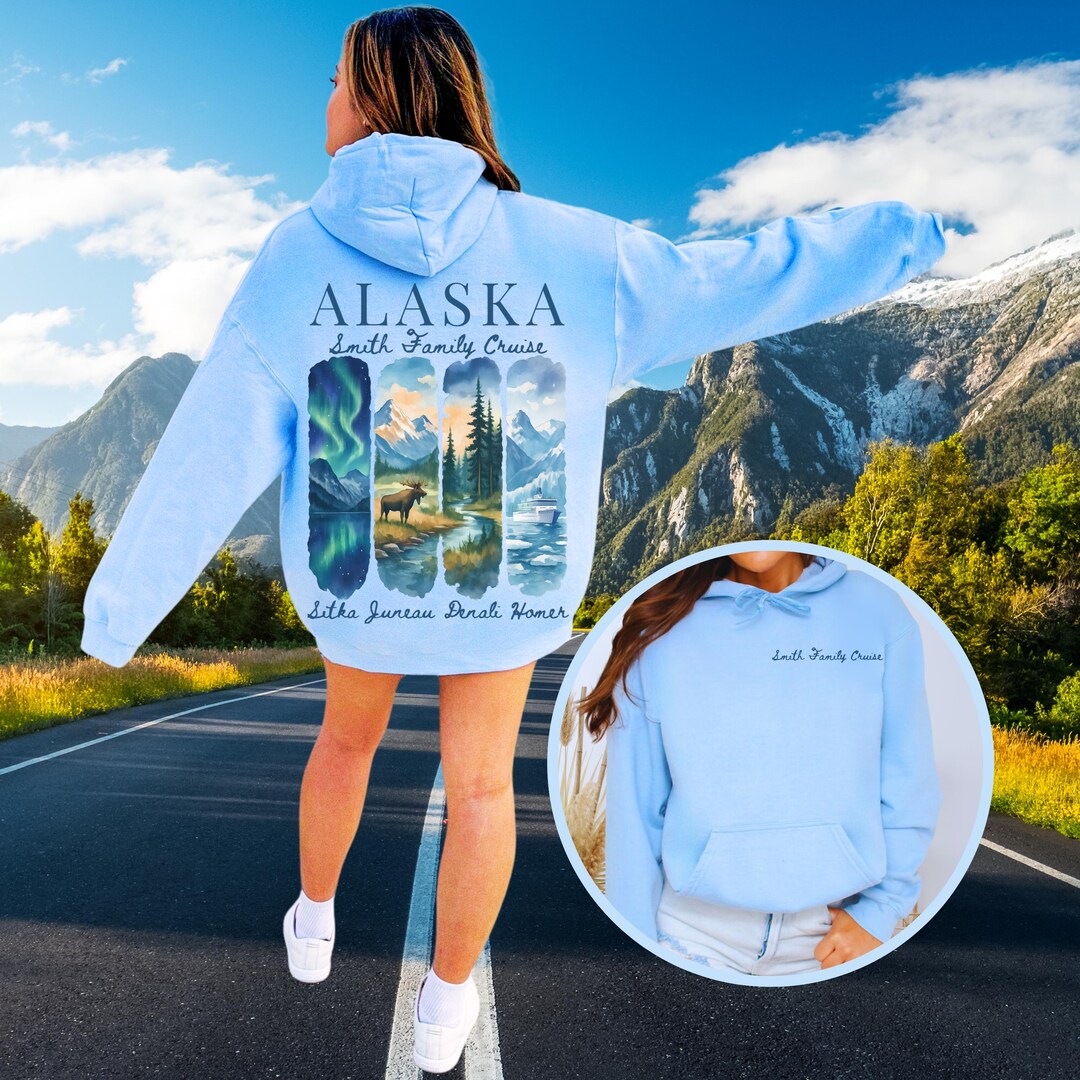 Personalized Alaska Cruise Hoodie 2026, Custom Alaskan Cruise Family ...