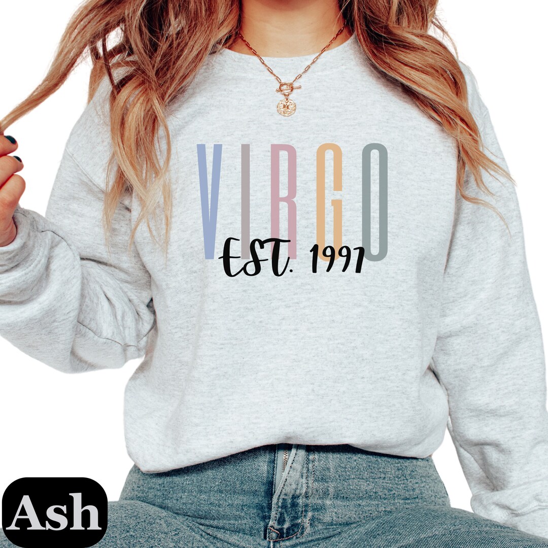Personalized Virgo Sweatshirt Customized Virgo Horoscope Etsy