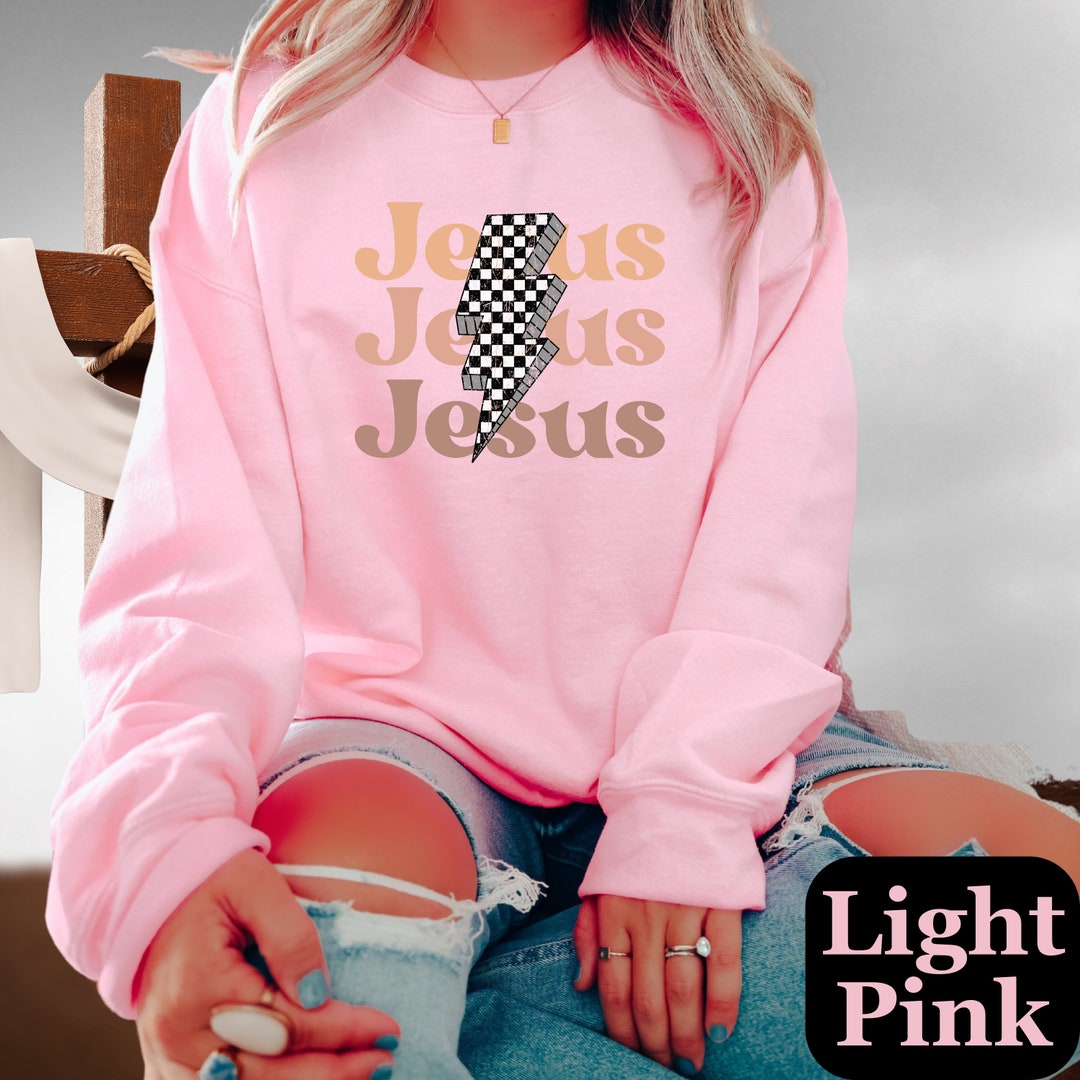 Retro Jesus Sweatshirt Jesus Faith Based Sweatshirt Trendy Christian