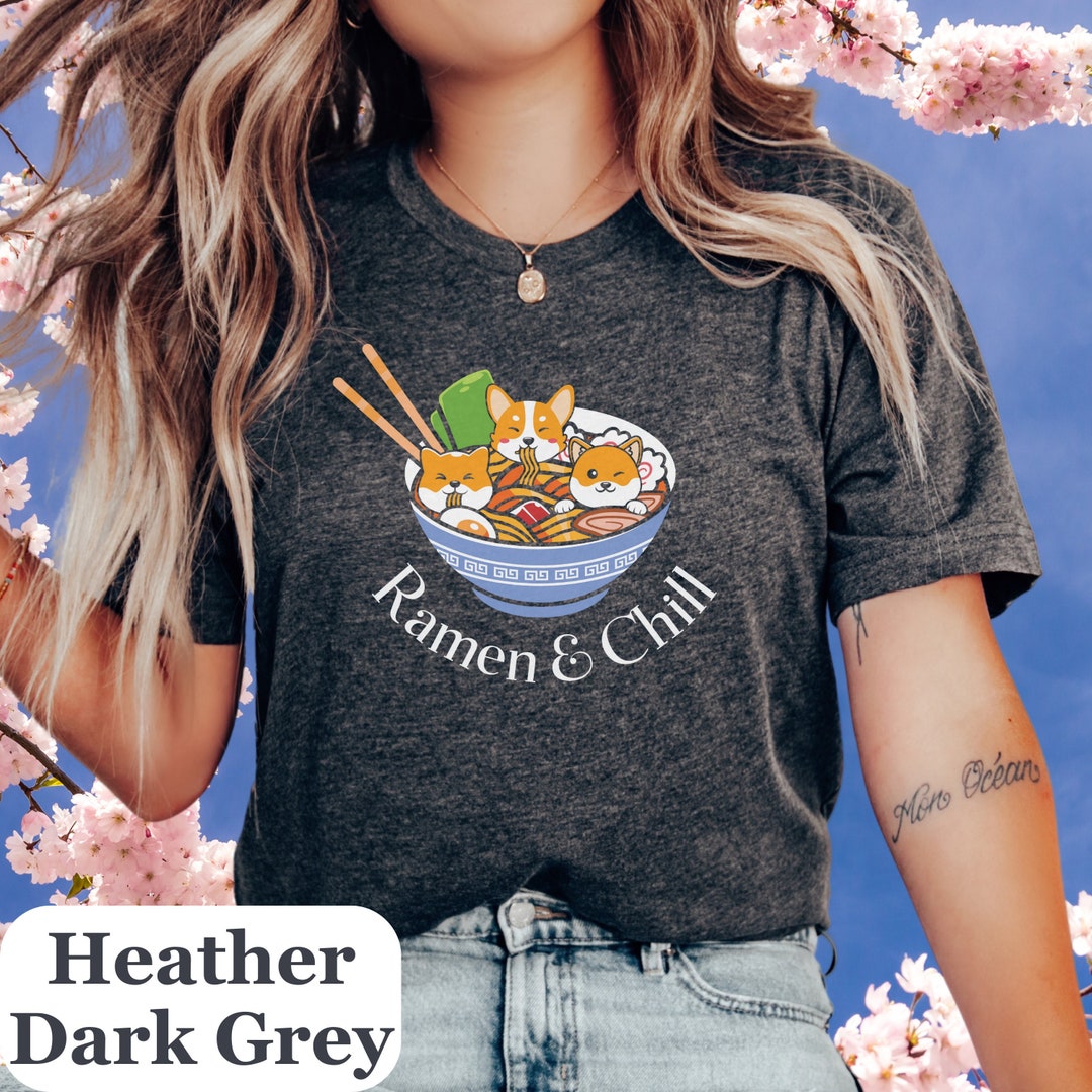 Cat Ramen Graphic Tshirt Japanese Cat Shirt Ramen Kitten Graphic Tees
