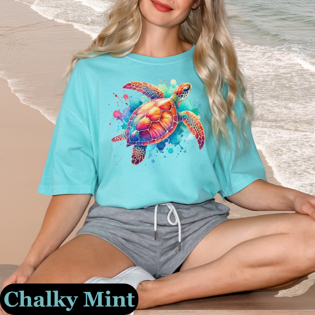 Turtle Print Casual Women'S Shirt