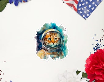 Galaxy Cat Bubble-free stickers