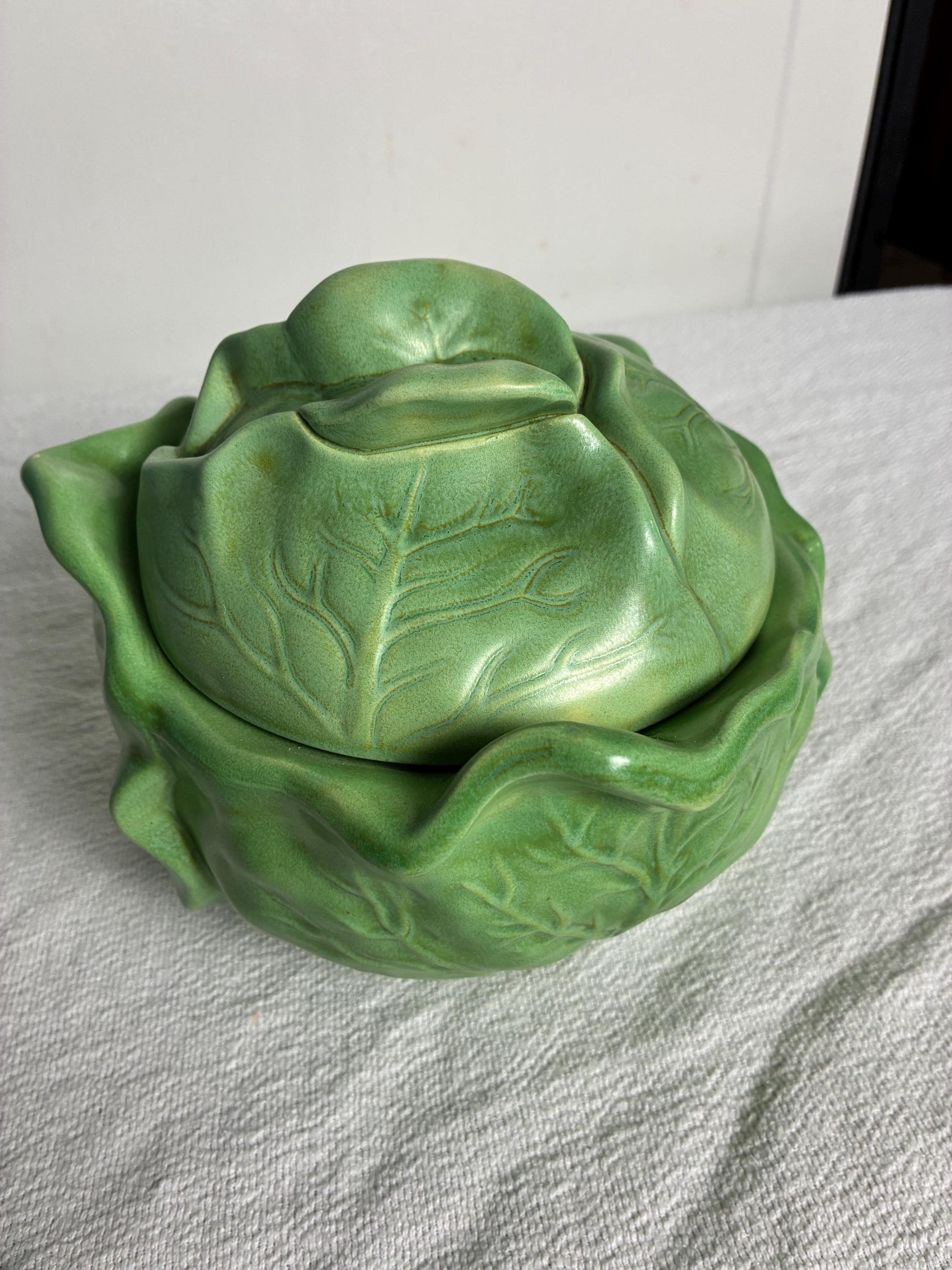 Rare Vintage Mid century Ceramic Cabbage Bowl from Holland Mold signed “Zobrist”