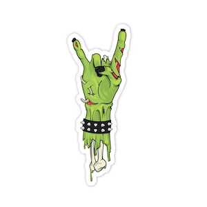 3&quot; Vinyl sticker, Zombie Rocker Hand sticker, Water Bottle sticker, Laptop sticker, Waterproof and Scratchproof stickers