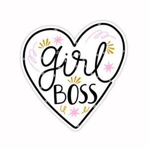 3&quot; Vinyl sticker, Girl Boss sticker, Water Bottle sticker, Laptop sticker, Waterproof and Scratchproof stickers