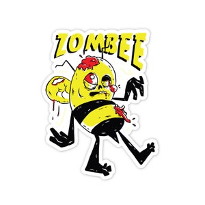 2.5" Zom-bee Rubber Ducky Sticker: Waterproof Vinyl Decal, Laptop, Water Bottle, etc. (2.5")