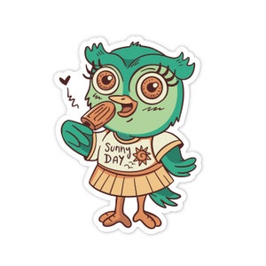 Autocollant vinyle 3 », autocollant Cute Owl, autocollant bouteille d’eau, autocollant pour ordinateur portable, autocollants imperméables et anti-rayures