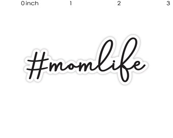 Mom Life Vinyl Aufkleber - wasserfester Laptop Aufkleber, Wasserflasche usw. (6,5 cm)