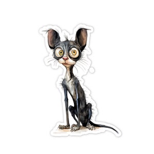 Klistermärke med katten Cornish Rex: Vattentät laptopdekal, 25"