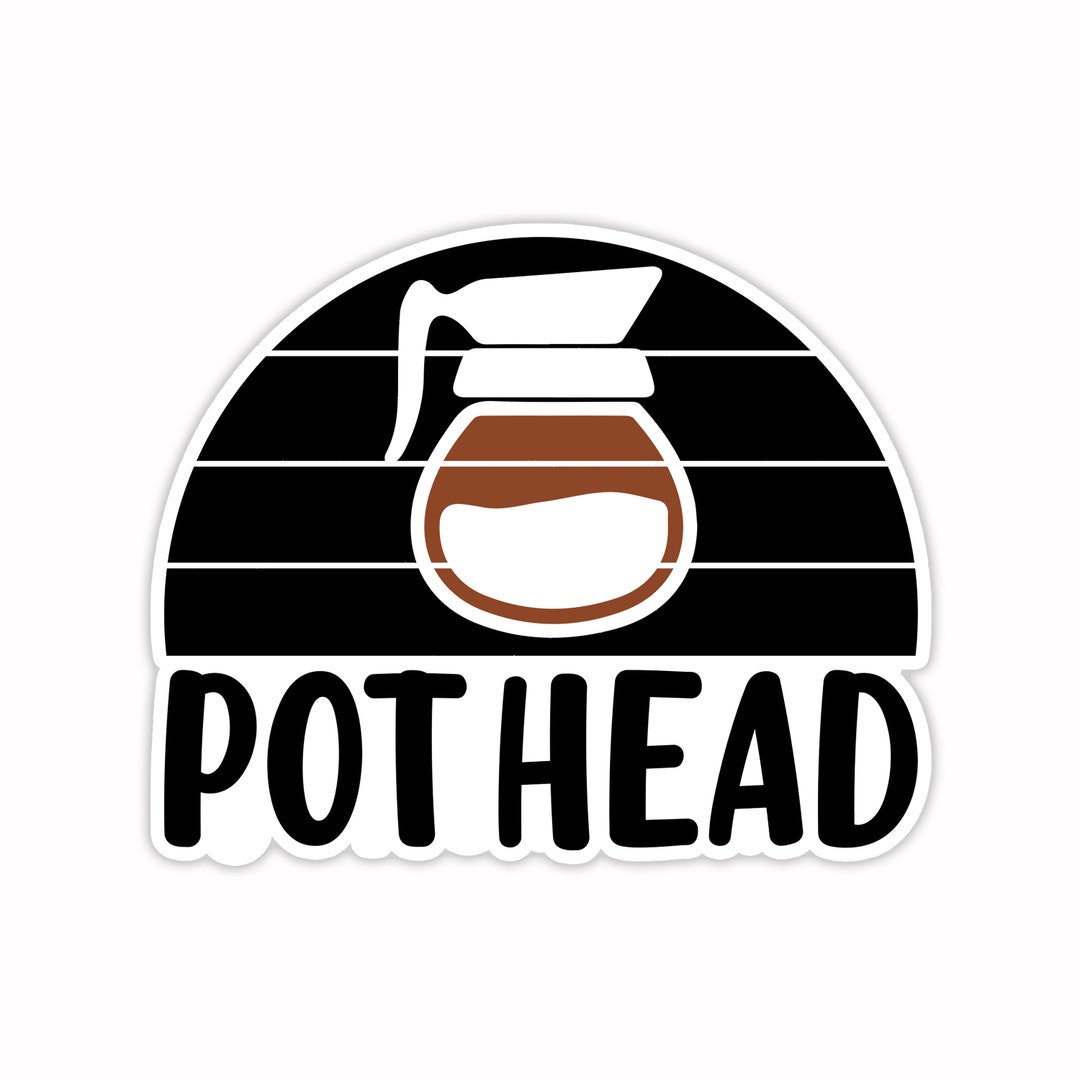 Pothead Coffee Sticker: Waterproof Vinyl Decal, Laptop, Water Bottle ...