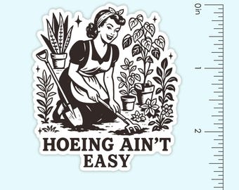 Retro Housewife Vinyl Sticker, Funny, Sarcastic, Adult Humor, Waterproof Decal for Laptops, Water Bottles, etc.