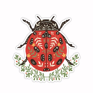3&quot; Vinyl sticker, Ladybug sticker, Water Bottle sticker, Laptop sticker, Waterproof and Scratchproof stickers
