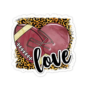 3&quot; Vinyl sticker, Football Love sticker, Water Bottle sticker, Laptop sticker, Waterproof and Scratchproof stickers