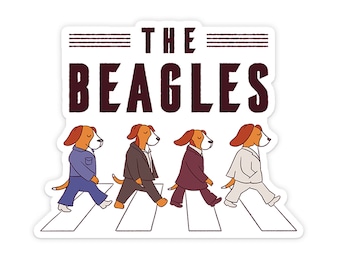 The Beagles Sticker: Matte Vinyl, Waterproof Laptop Decal (2.5")