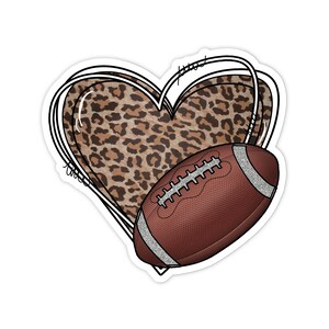 3&quot; Vinyl sticker, Football Love sticker, Water Bottle sticker, Laptop sticker, Waterproof and Scratchproof stickers