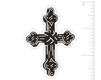 Adesivo Vinile Croce Cristiana – Personalizzabile, Per Auto E Laptop, Made In UK