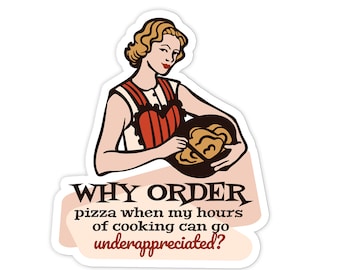 Sarcastic Housewife Sticker: Waterproof Vinyl Decal for Laptop, Water Bottle