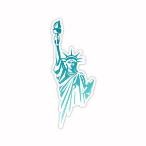 Adesivo in vinile da 3", adesivo della Statua della Libertà, adesivo per bottiglia d'acqua, adesivo per laptop, adesivi impermeabili e antigraffio