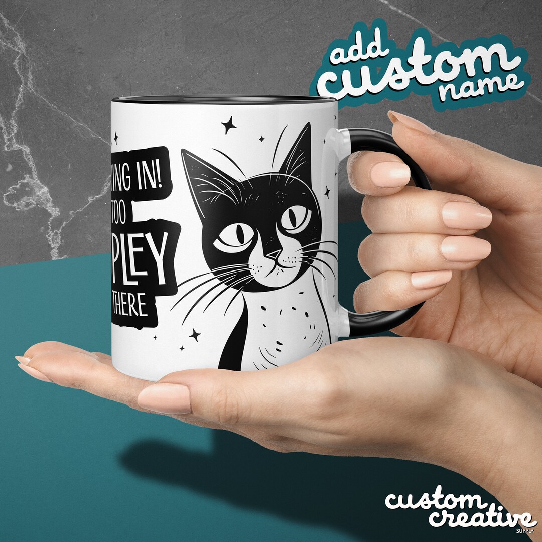 Personalized Cat Mug, Cat Mug, Cute Cat Mug, Cat Lover Gift, Crazy Cat