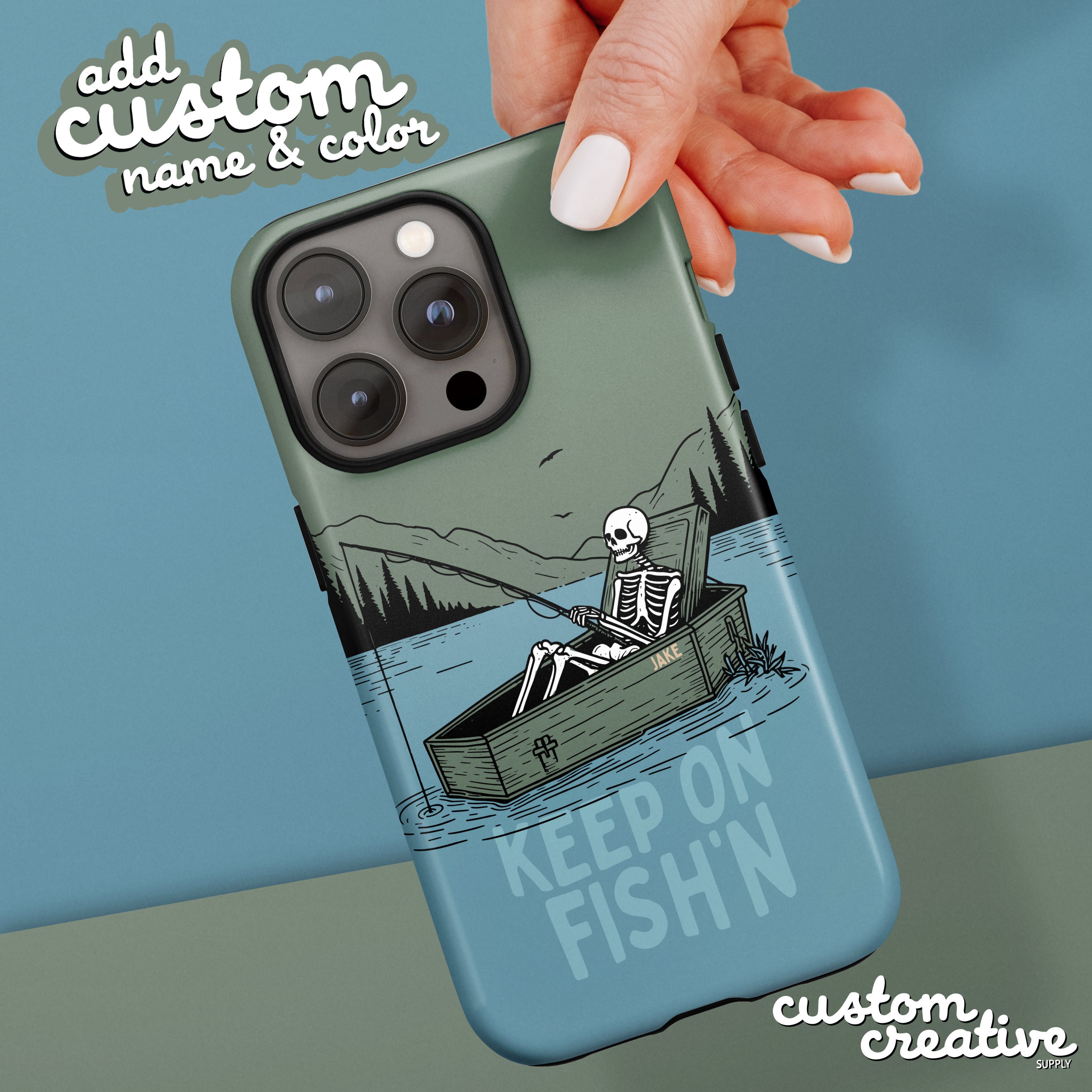  iPhone 12/12 Pro Fisherman Men Humor Fishing Bass Fish Funny  Case : Cell Phones & Accessories
