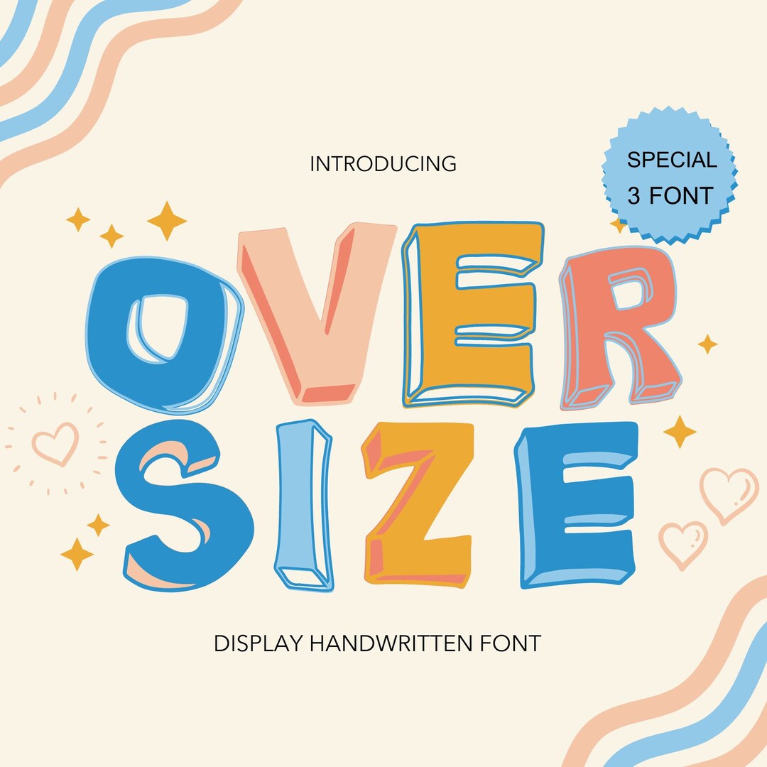OVER SIZE Font groovy Font Modern Font Hippie Font Cute Etsy over-size-font-groovy-font-modern-font-hippie-font-cute-etsy